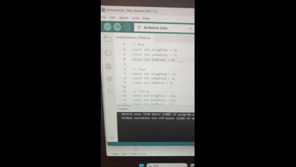 Testing for blue LED to see if it can light up with red LED codes and circuit.